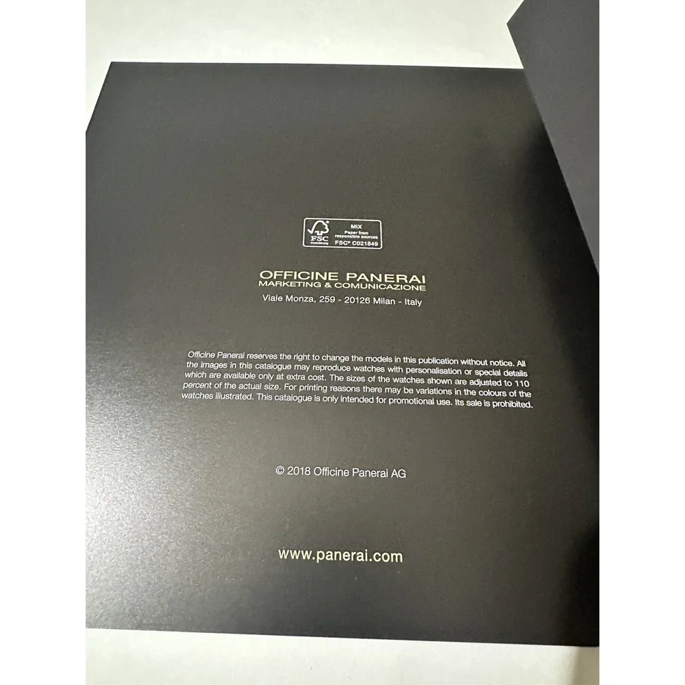 Officine Panerai Official Marketing‎ & Comunicazione Submersible Panerai Book
